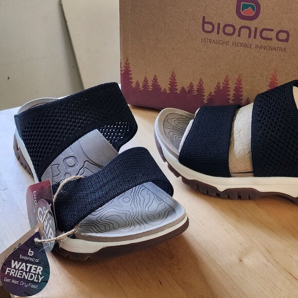 Bionica Nilsa Slide Sandals in Black - Picture 3 of 6